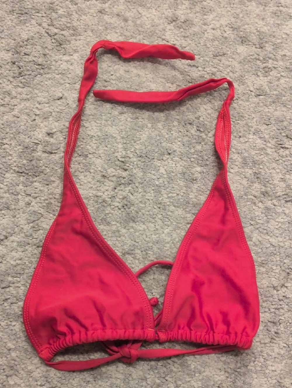 Pakaloha Red Triangle Bikini Top